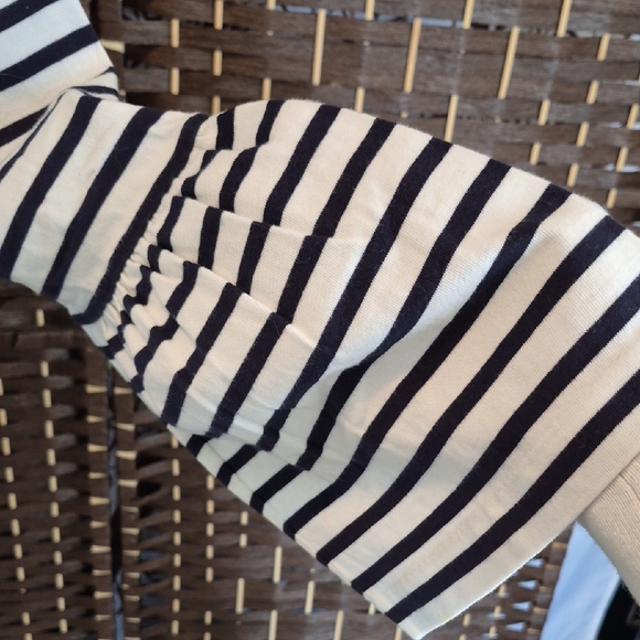 J. Crew Navy and White Striped Long Sleeve Top - Picture 4 of 5